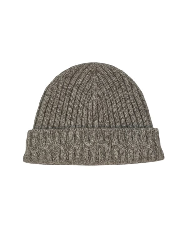 Bonnet en duvet de yak gris nuageaux, unisex, taille unique