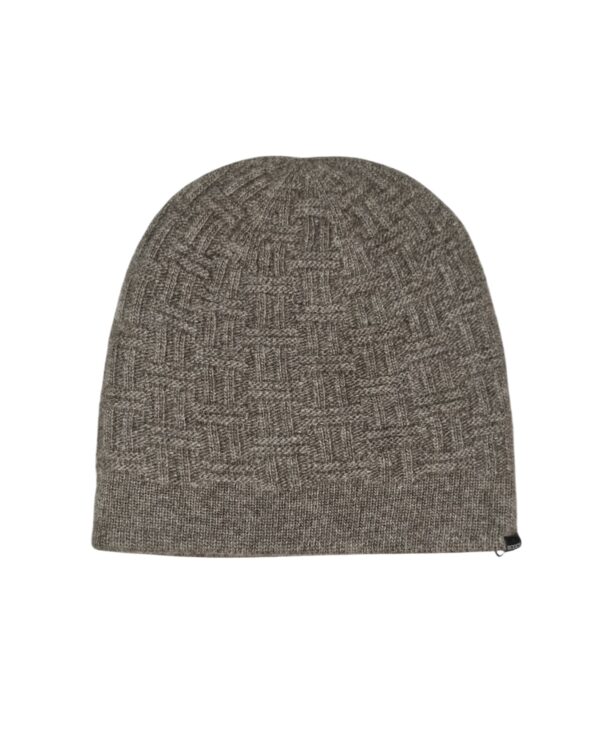 Bonnet en duvet de yak couleur gris nuageaux