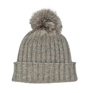 Bonnet en duvet de yak avec avec pompon