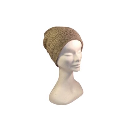 Bonnet en duvet de yak doublé, gris moyen