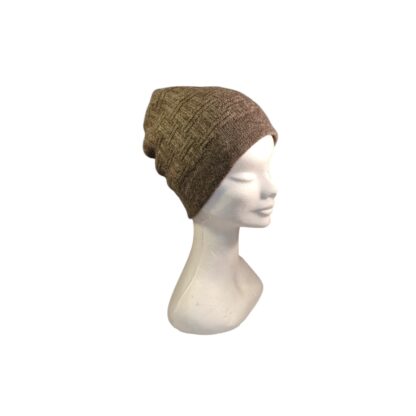 Bonnet en duvet de yak doublé, gris nuageaux