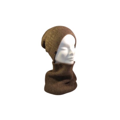 Bonnet en duvet de yak doublé, cappuccino
