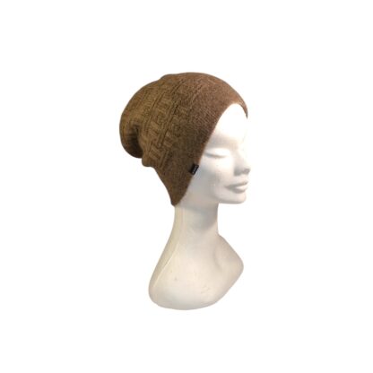 Bonnet en duvet de yak doublé, cappuccino