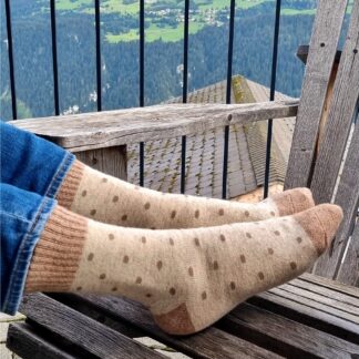 Chaussettes en laine de mouton, Petit-pois