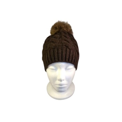 Bonnet en duvet de yak avec pompon