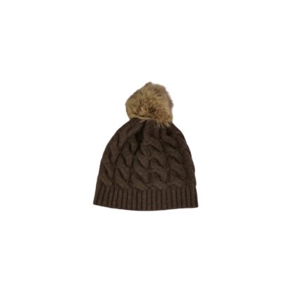 Bonnet en duvet de yak avec pompon amovible