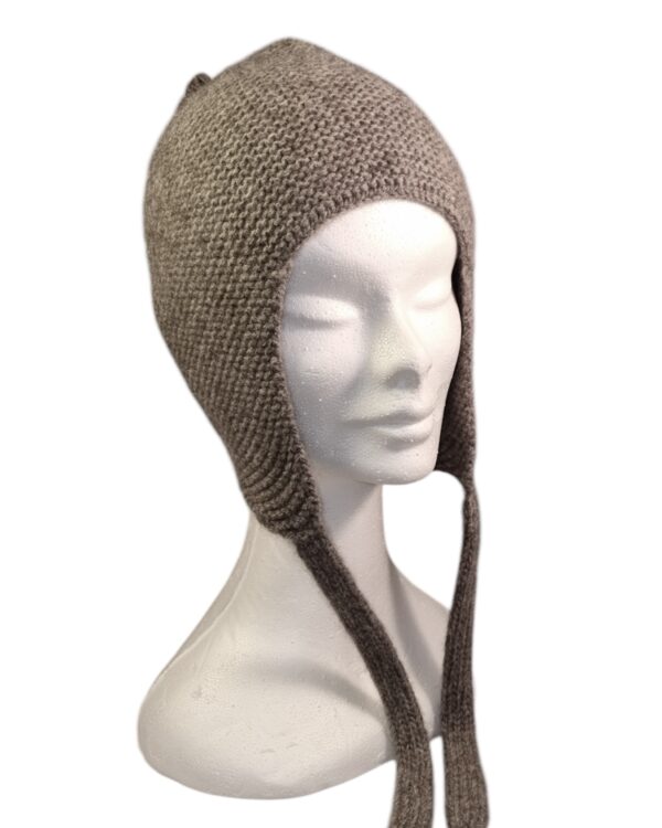 Bonnet avec cache oreilles en duvet de yak