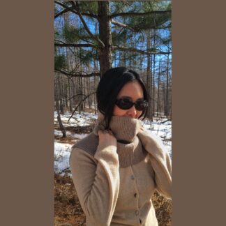 Snood cachemire beige