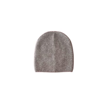 Bonnet en duvet de yak gris claire