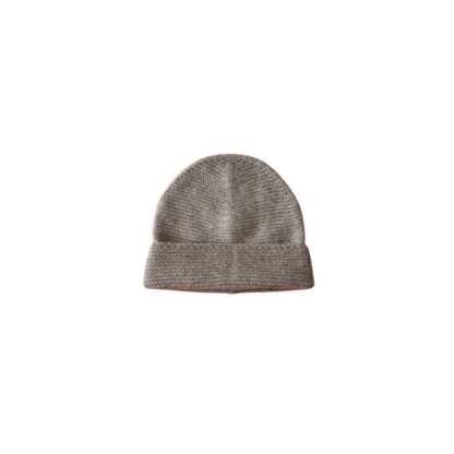 Bonnet en duvet de yak gris claire